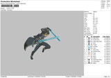 Kirito Embroidery File 4 size