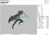 Kirito Embroidery File 4 size