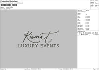 Kismattext Embroidery File 6 sizes