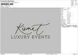 Kismattext Embroidery File 6 sizes