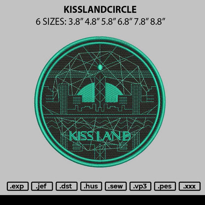 KisslandCirlce Embroidery File 6 sizes
