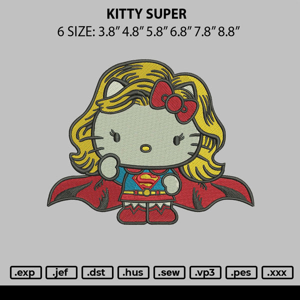 Kitty Super Embroidery File 6 sizes