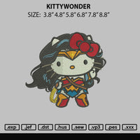 Kitty Wonder Embroidery File 6 sizes