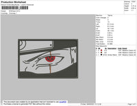 Kakashi Eyes Embroidery File 7 size