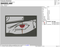 Kakashi Eyes Embroidery File 7 size