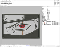 Kakashi Eyes Embroidery File 7 size