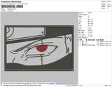 Kakashi Eyes Embroidery File 7 size