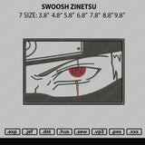 Kakashi Eyes Embroidery File 7 size