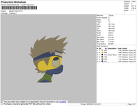 Kakashi Head Embroidery File 4 size