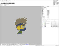 Kakashi Head Embroidery File 4 size