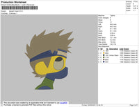 Kakashi Head Embroidery File 4 size