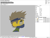 Kakashi Head Embroidery File 4 size
