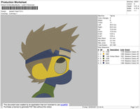 Kakashi Head Embroidery File 4 size