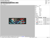 Kakashi Rectangle Embroidery File 4 size