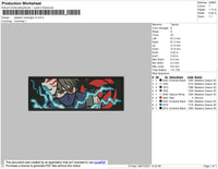 Kakashi Rectangle Embroidery File 4 size