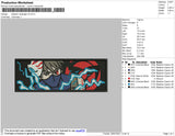 Kakashi Rectangle Embroidery File 4 size