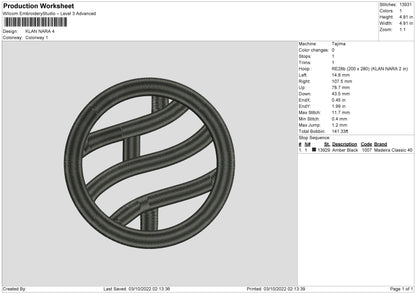 Klan Nara Embroidery File 6 sizes