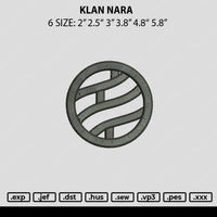 Klan Nara Embroidery File 6 sizes