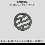 Klan Nara Embroidery File 6 sizes