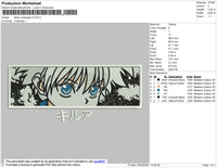 Killua Rectangle V3 Embroidery File 4 size