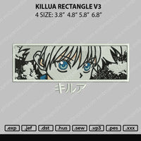 Killua Rectangle V3 Embroidery File 4 size