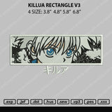 Killua Rectangle V3 Embroidery File 4 size