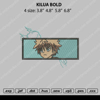 Killua Bold Embroidery File 4 size