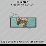 Killua Bold Embroidery File 4 size