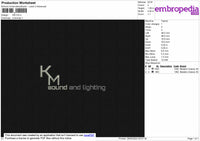 KM Embroidery File 4 size