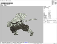 Kimetsu Bw Embroidery File 4 size