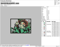 Kimetsu No Yaiba Embroidery File 4 size