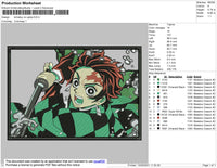Kimetsu No Yaiba Embroidery File 4 size