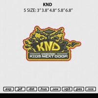 KND Embroidery File 5 sizes