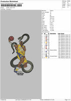 Kobe Bryan Cobra Embroidery Design File