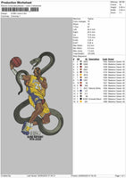 Kobe Bryan Cobra Embroidery Design File
