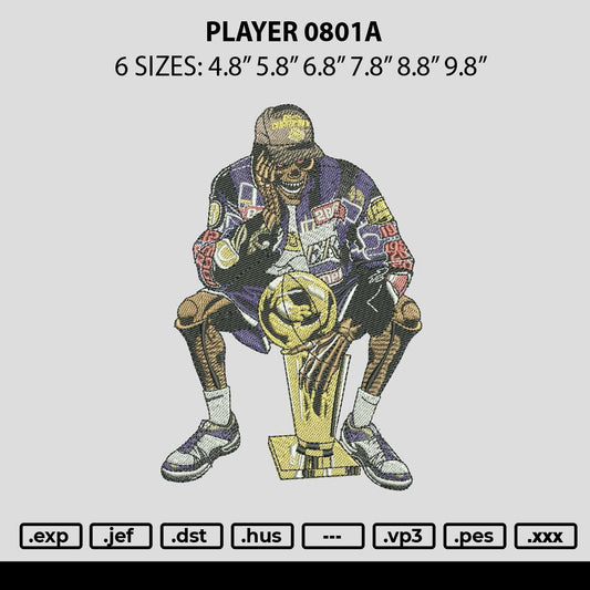 Player 0801a Embroidery File 6 sizes