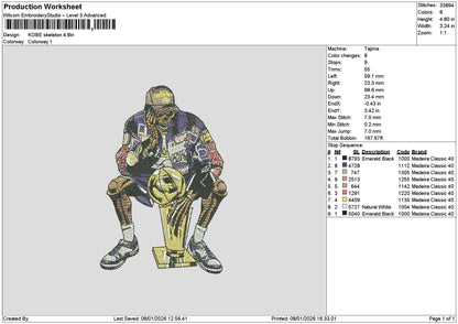 Player 0801a Embroidery File 6 sizes