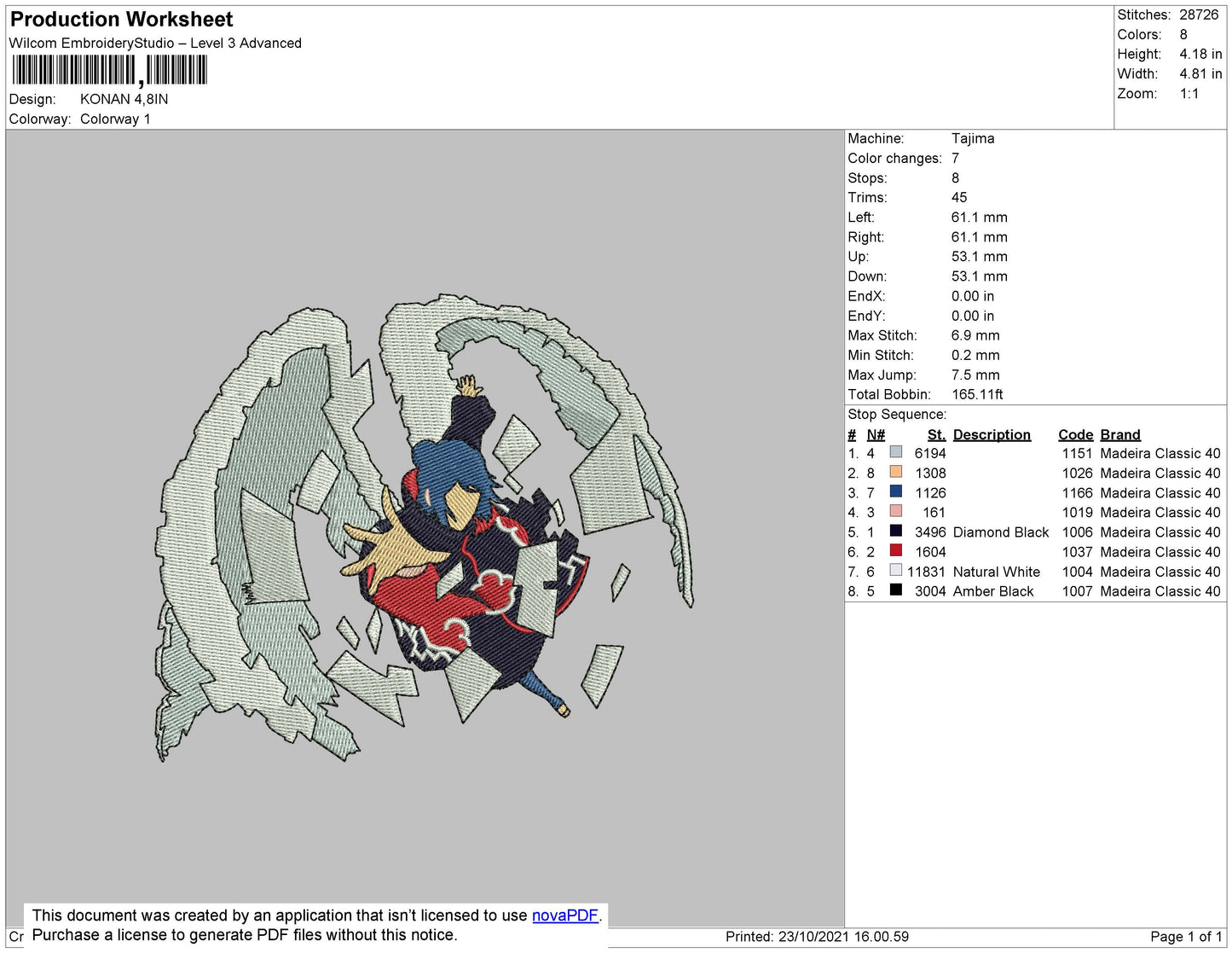 Konan Embroidery File 4 size