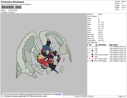 Konan Embroidery File 4 size