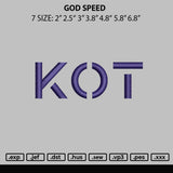 Kot Embroidery File 6 sizes
