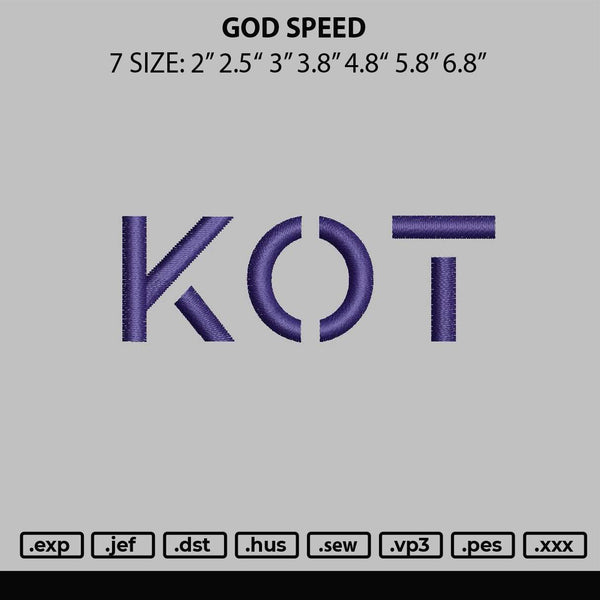 Kot Embroidery File 6 sizes