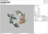 Koy Fish Embroidery FIle 6 sizes