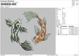 Koy Fish Embroidery FIle 6 sizes