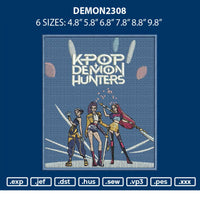 Demon 2308 Embroidery File 6 sizes