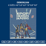 Demon 2308 Embroidery File 6 sizes