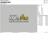 Krate Fob Embroidery File 6 sizes