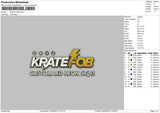 Krate Fob Embroidery File 6 sizes