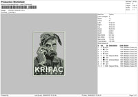 Kripac Shakur Embroidery File 4 sizes