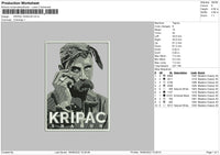 Kripac Shakur Embroidery File 4 sizes