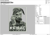 Kripac Shakur Embroidery File 4 sizes
